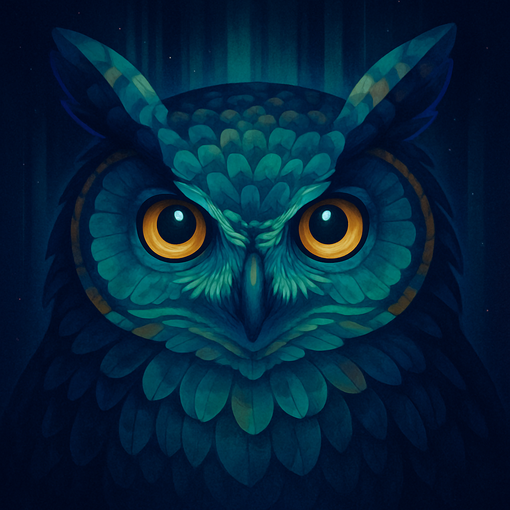 Aurora Crowned Owl paint by number