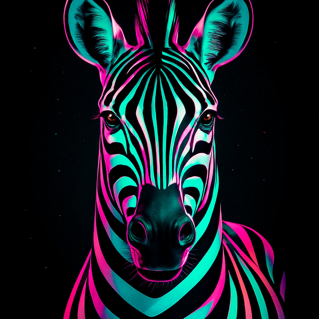 Celestial Harlequin Zebra paint by number