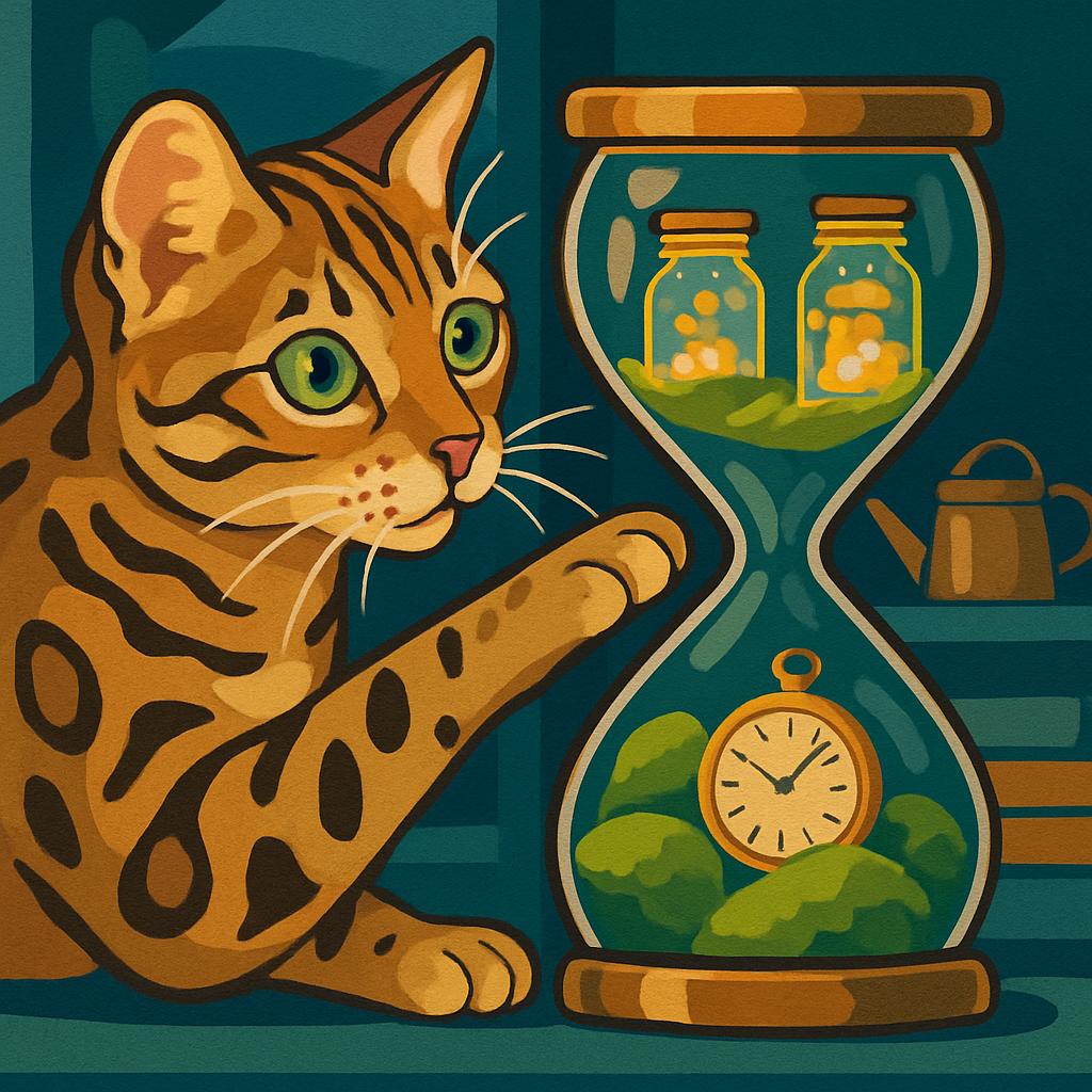 Cat Terrarium Timekeeper paint by color