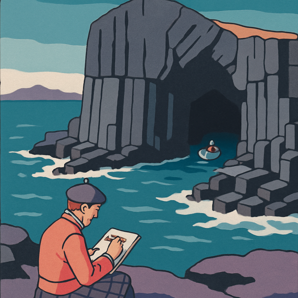 Tide Carved Scotland Sea Caves painting number kit