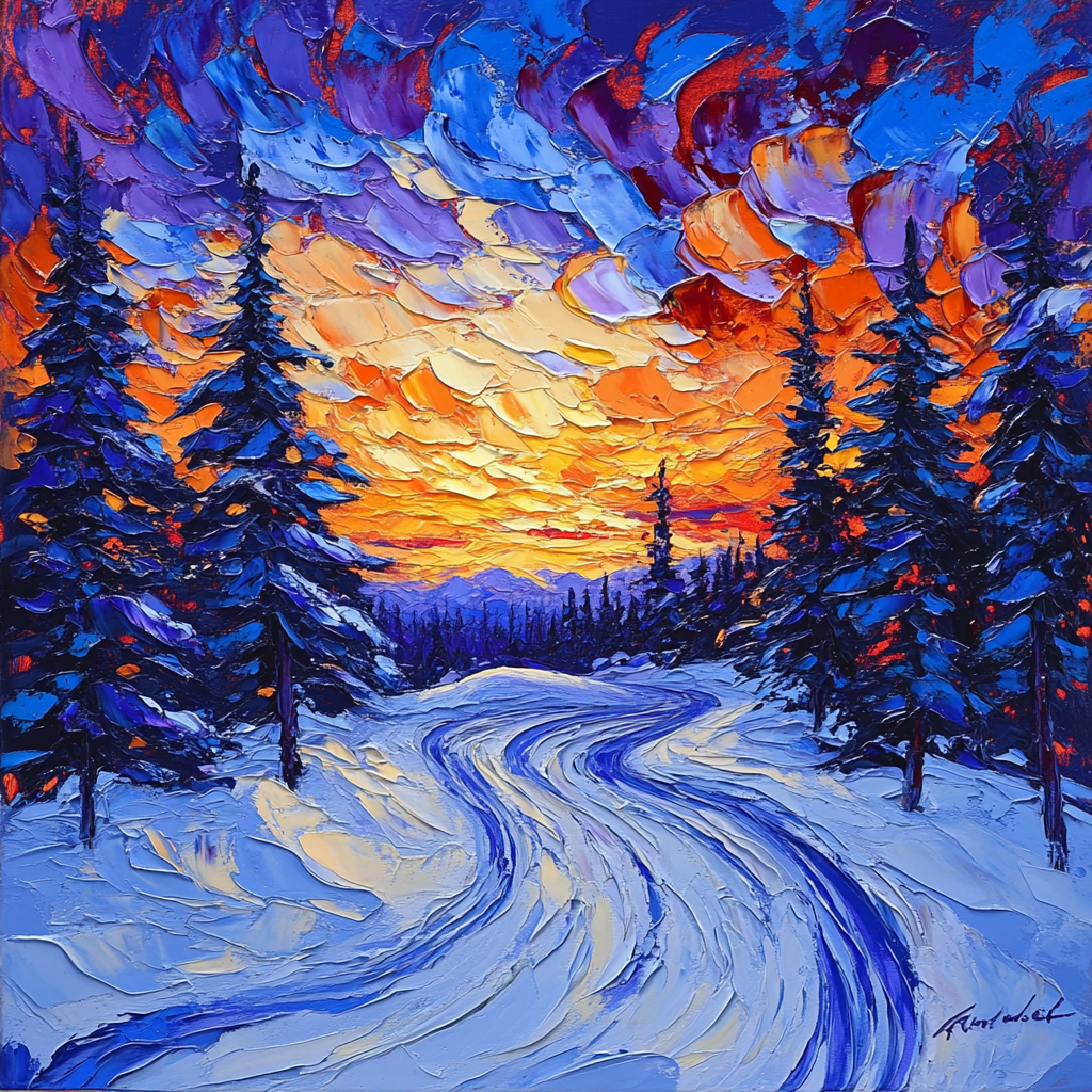 A.Y. Jackson Inspired Algoma Thawlight Color Snow Symphony DIY paint by numbers