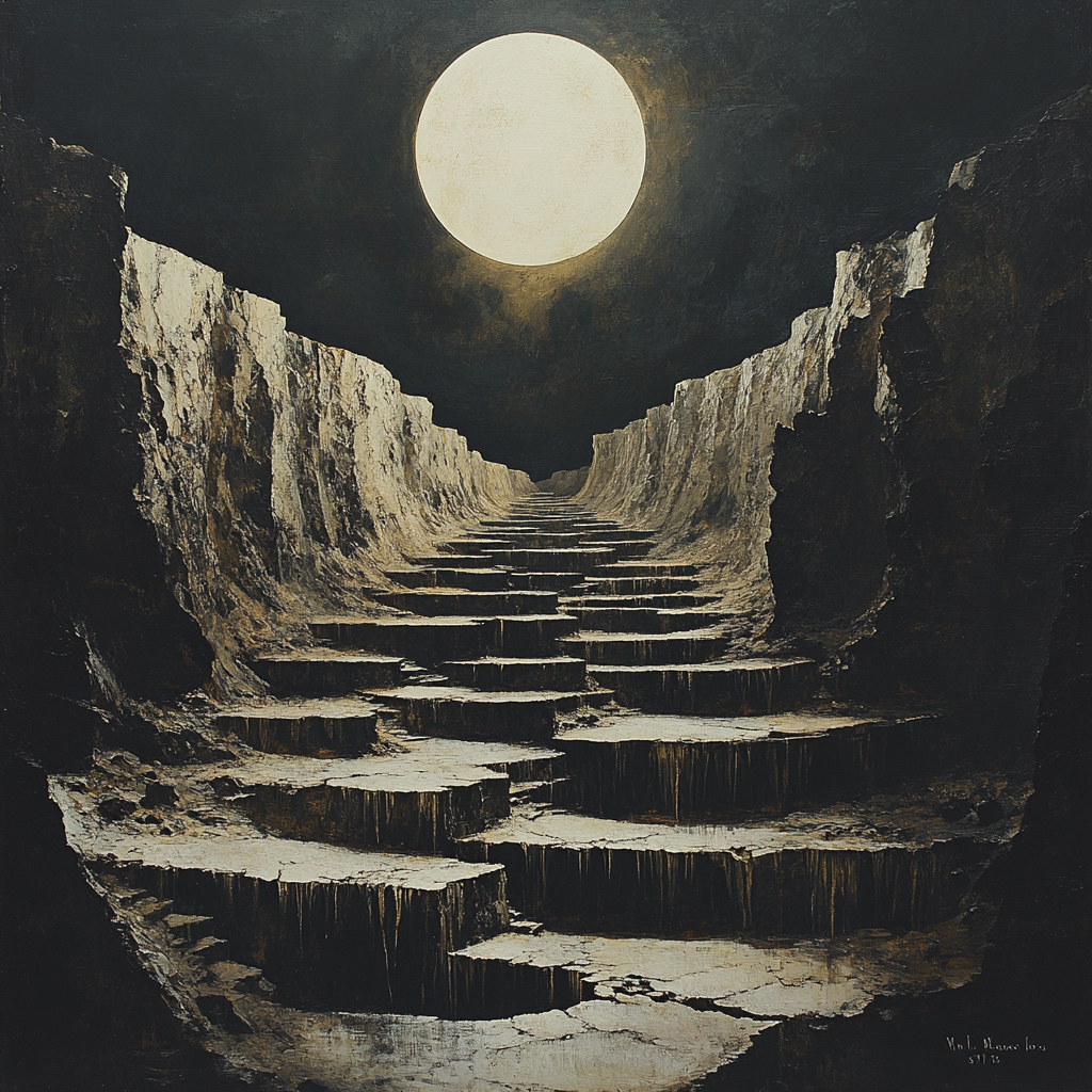 Francisco Goya Inspired Eclipse Over A Salt Ravine paint by numbers