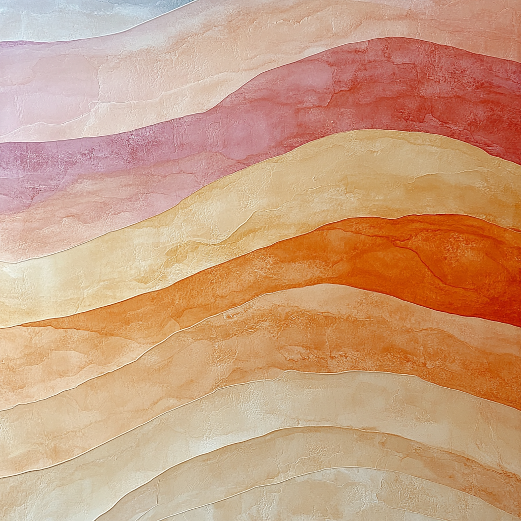 Georgia O’Keeffe Inspired Sunlit Canyon Wall With Sky Ribbon painting number kit