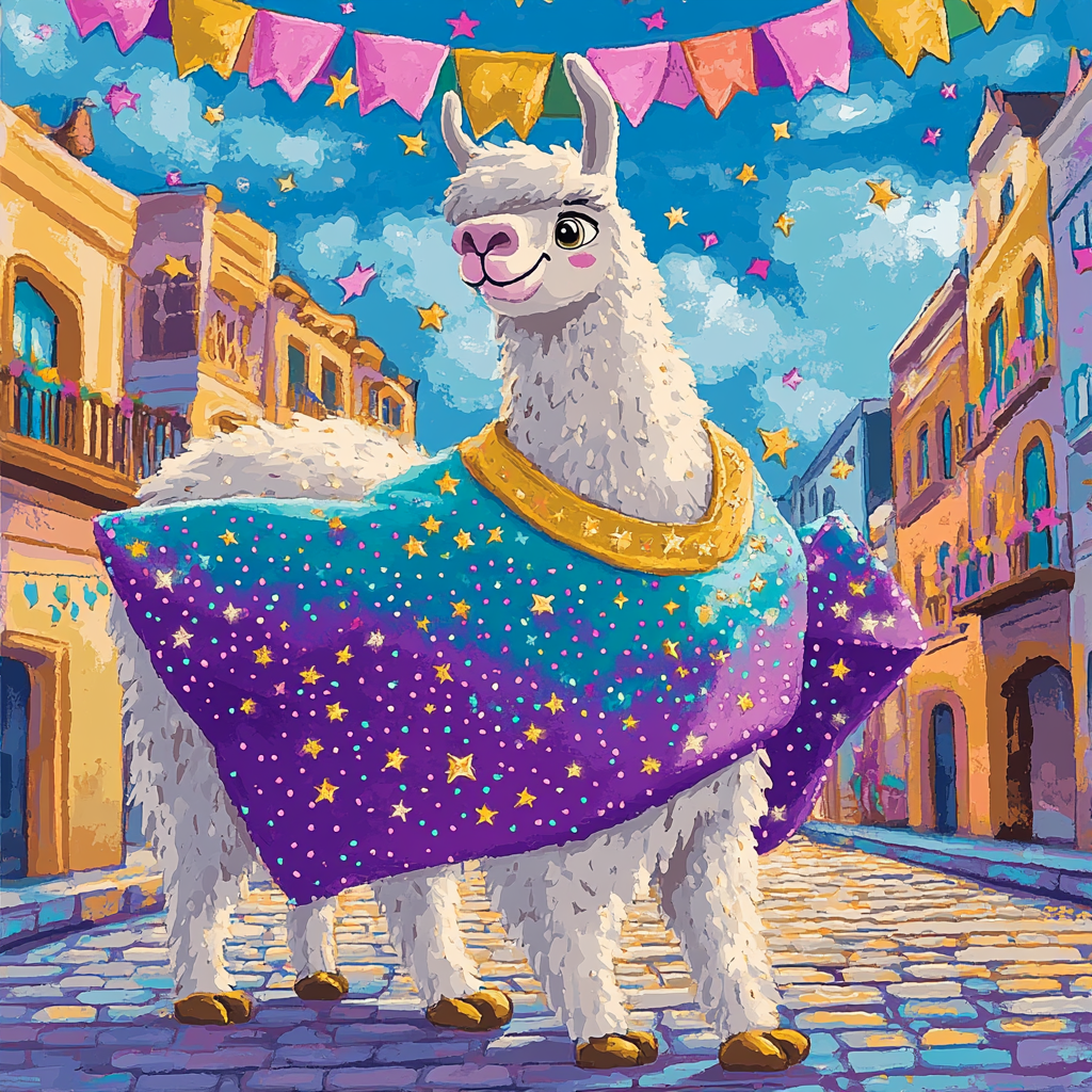 Kuzco Llama Cosmic Costume Parade Disney Inspired Painting by numbers kit