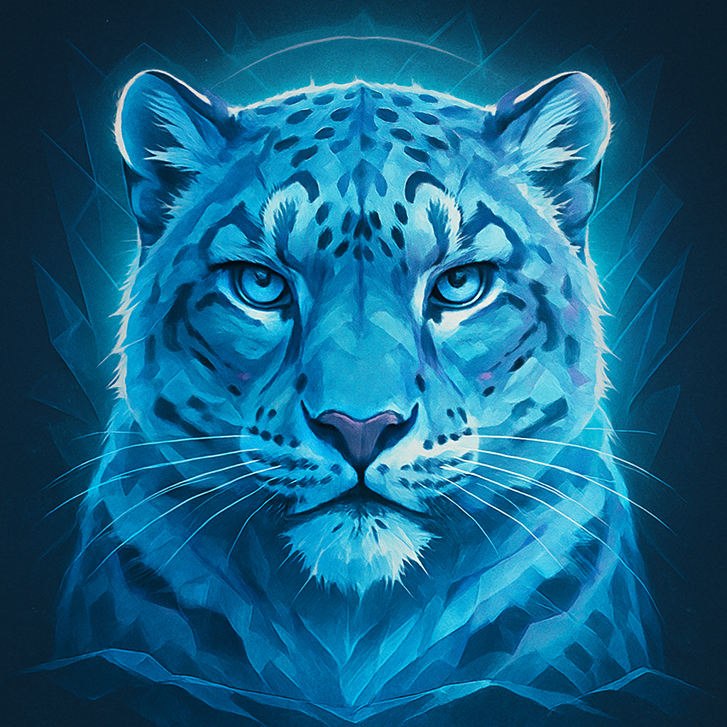 Prismatic Snow Leopard Sentinel Number painting