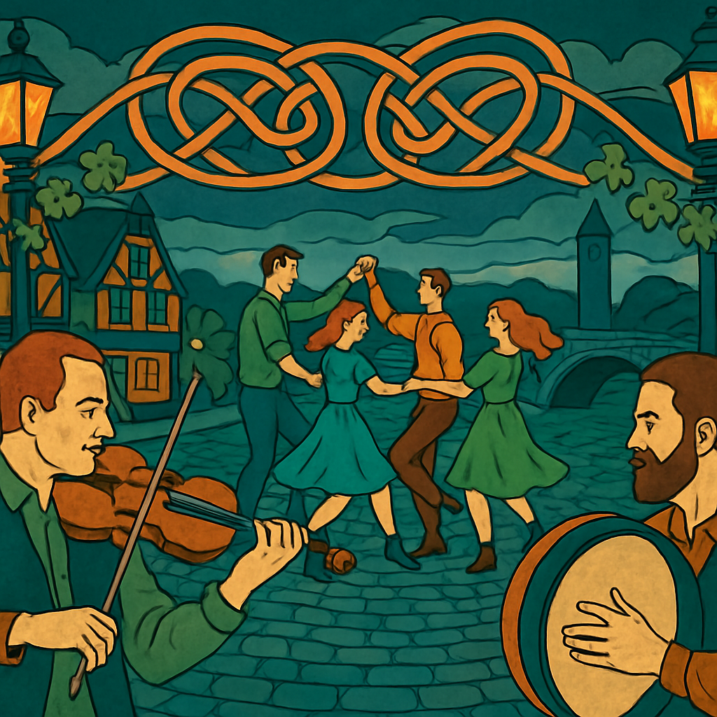 Lanternlit Market In Ireland Numbered painting kits