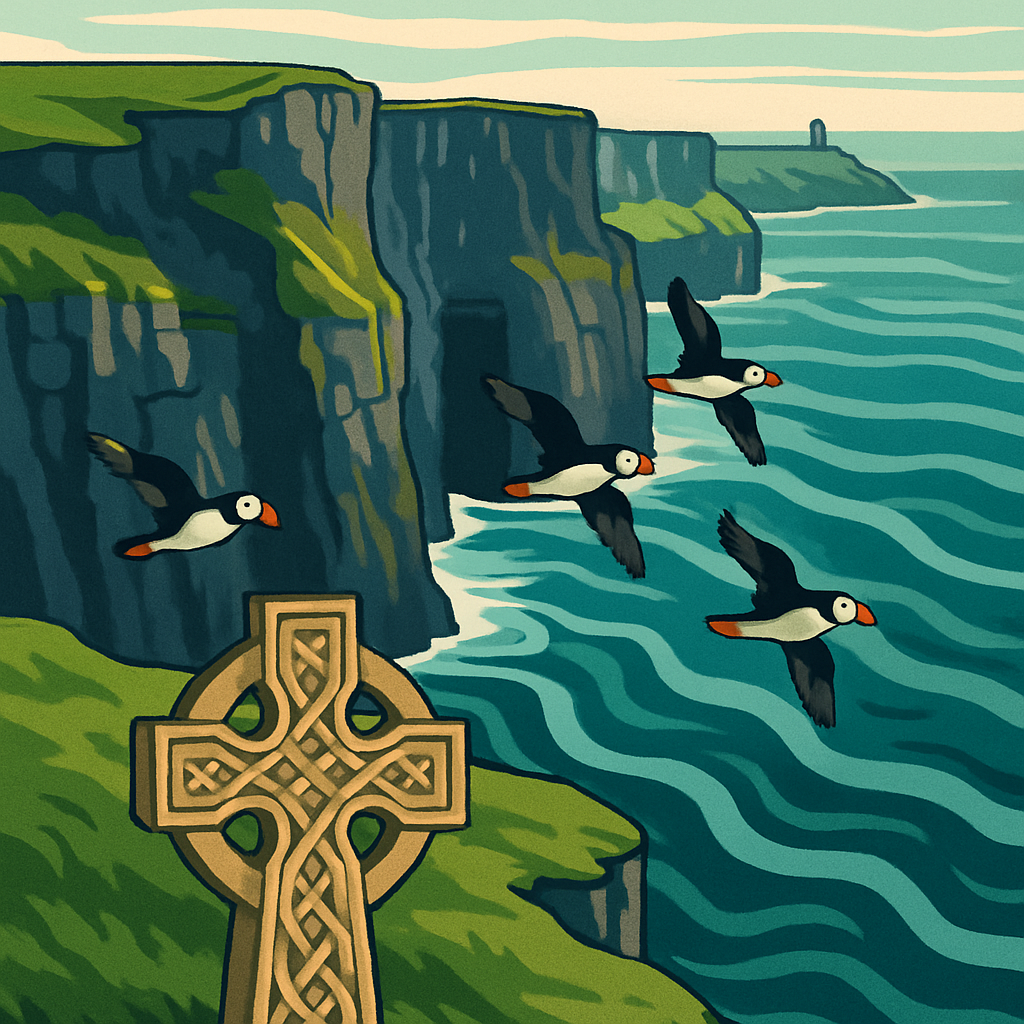 Atlantic Cliffs, Ireland Crafted Horizon DIY paint by numbers