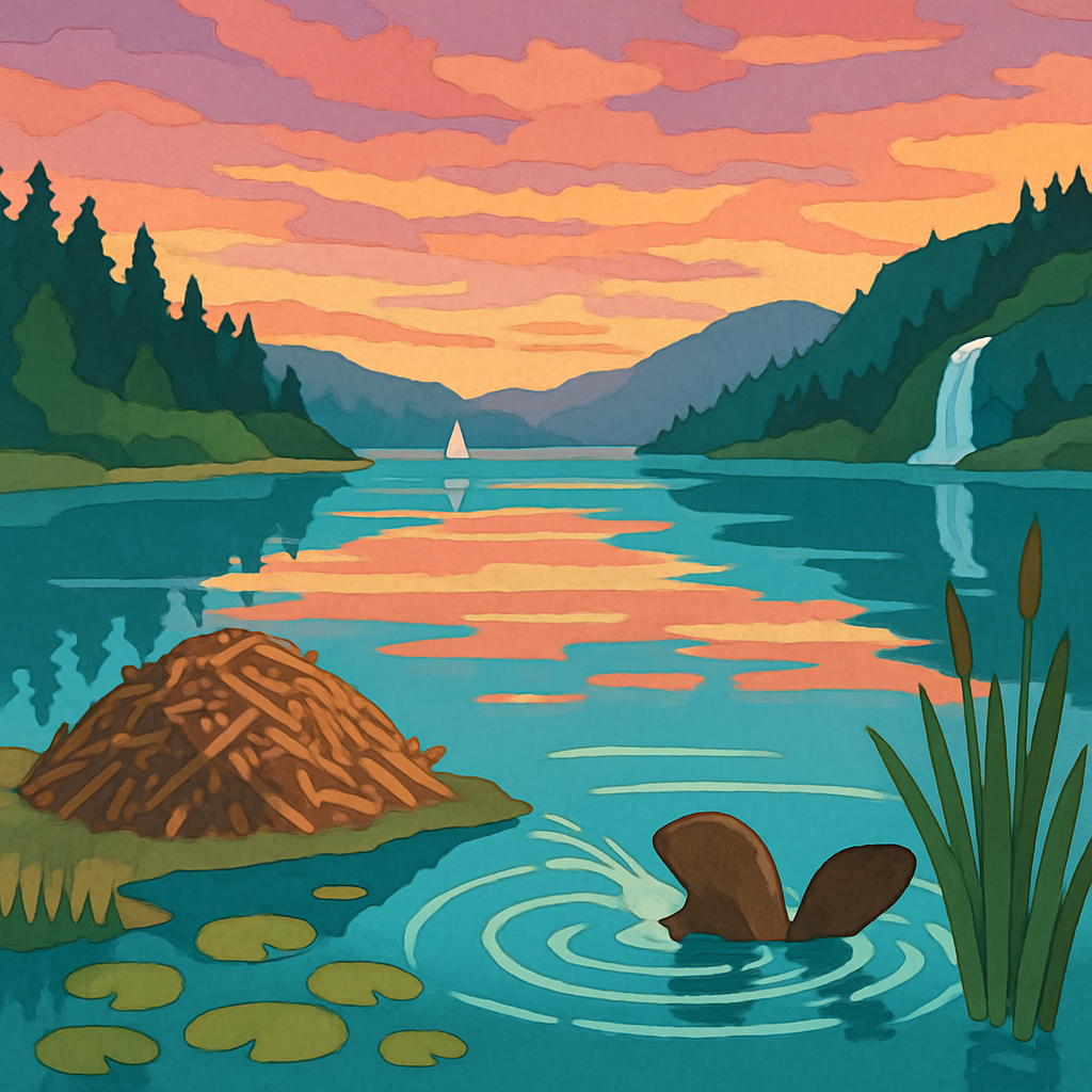 Kaleidoscope Shoreline Lake painting number kit