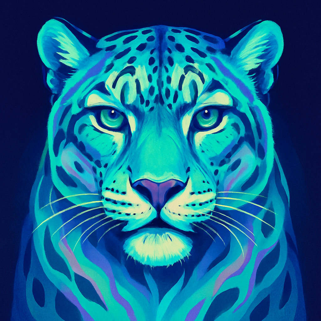 Aurora Gaze Snow Leopard Numbered painting kits