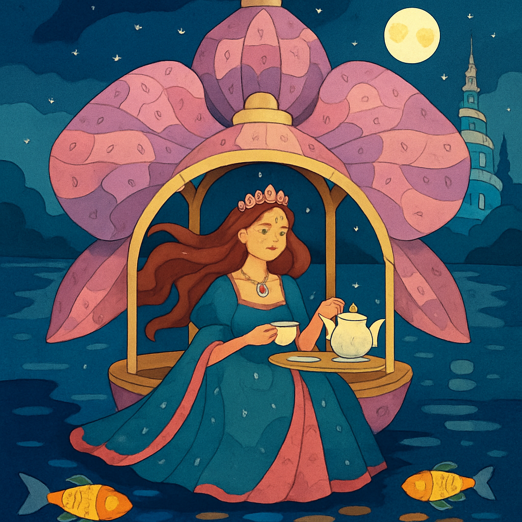 Starlit Orchid Princess Pavilion Numbered painting kits