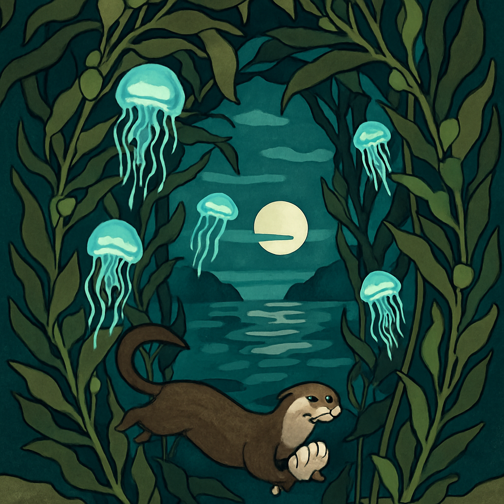 Bioluminescent Ocean Kelp Cathedral Numbered painting kits