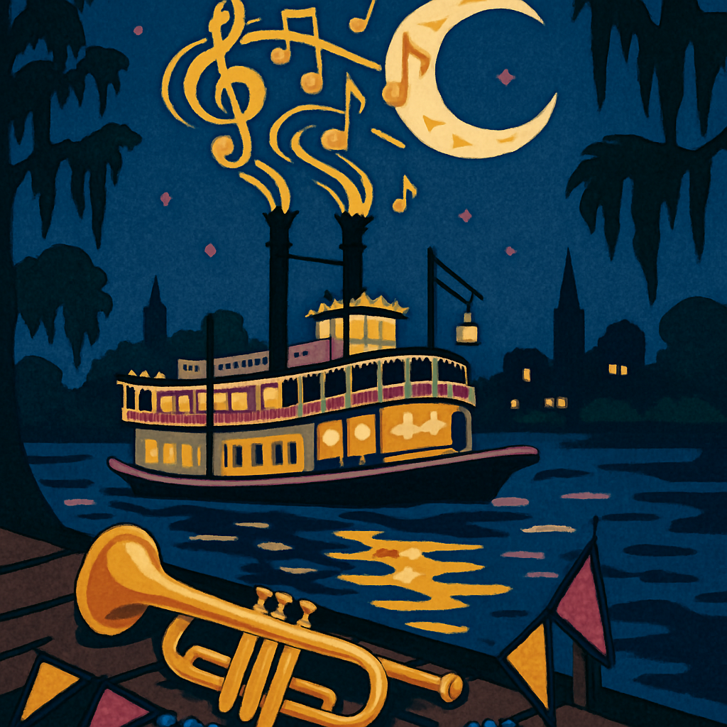 Bayou Jazz Poster USA Crafted paint by number
