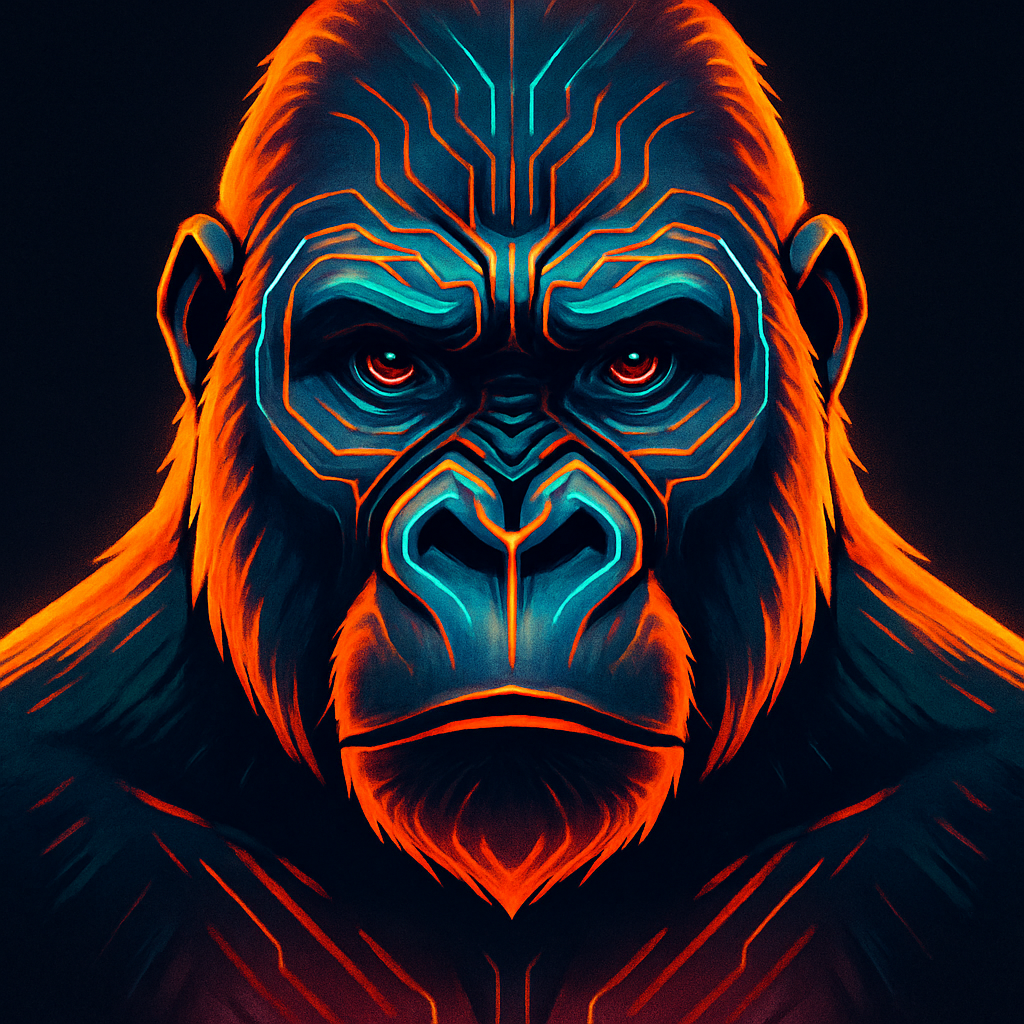 Ember Circuit Gorilla DIY paint by numbers