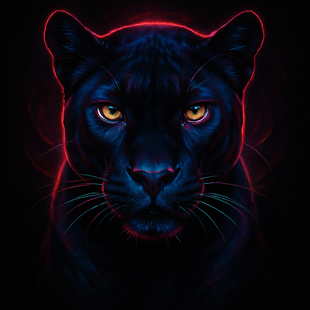 Midnight Bloom Black Panther paint by color
