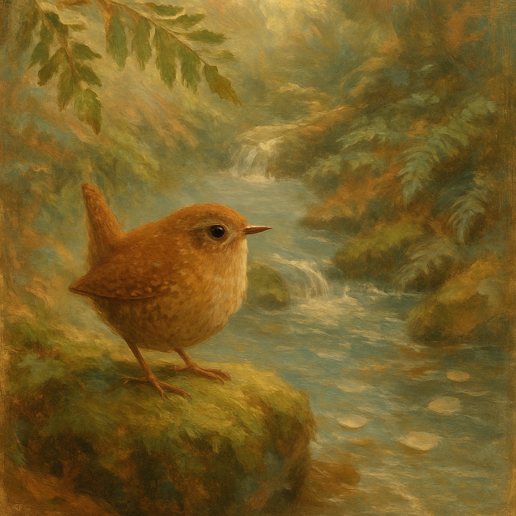 Mossy Brook Wren Hideaway painting number kit