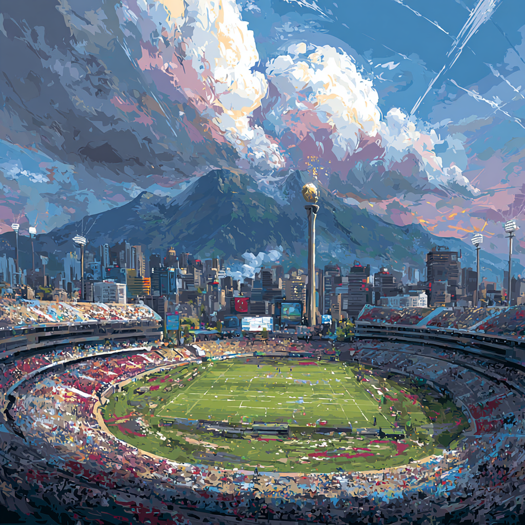 Monterrey Fifa 2026 Lights Number painting