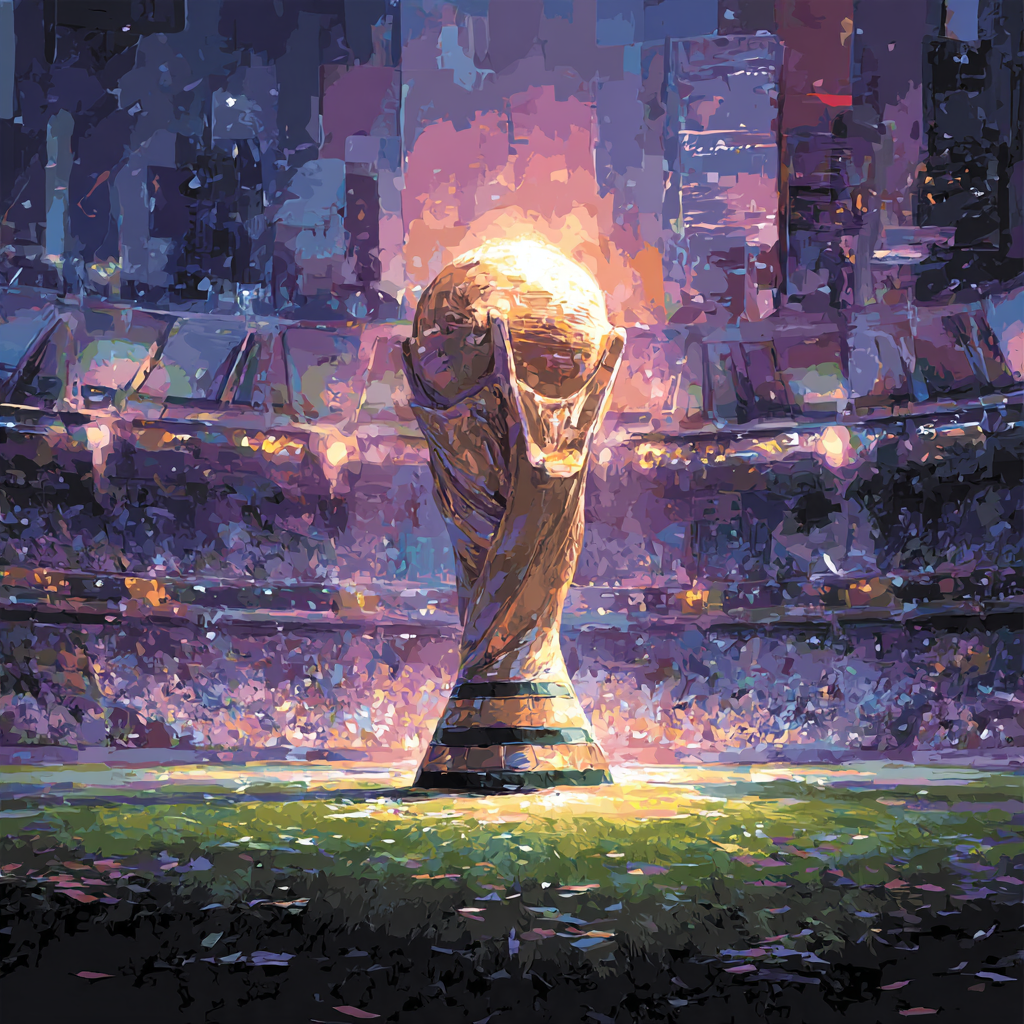 Fifa 2026 Trophy Halo Number painting
