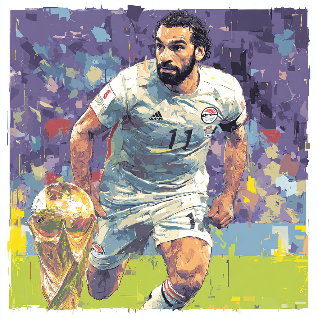 Fifa 2026 Salah Lights Number painting