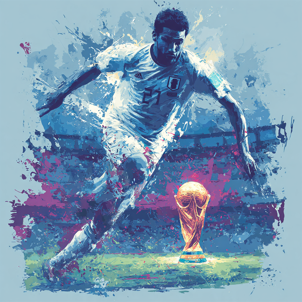 Fifa 2026 Mitoma Blue Numbered painting kits