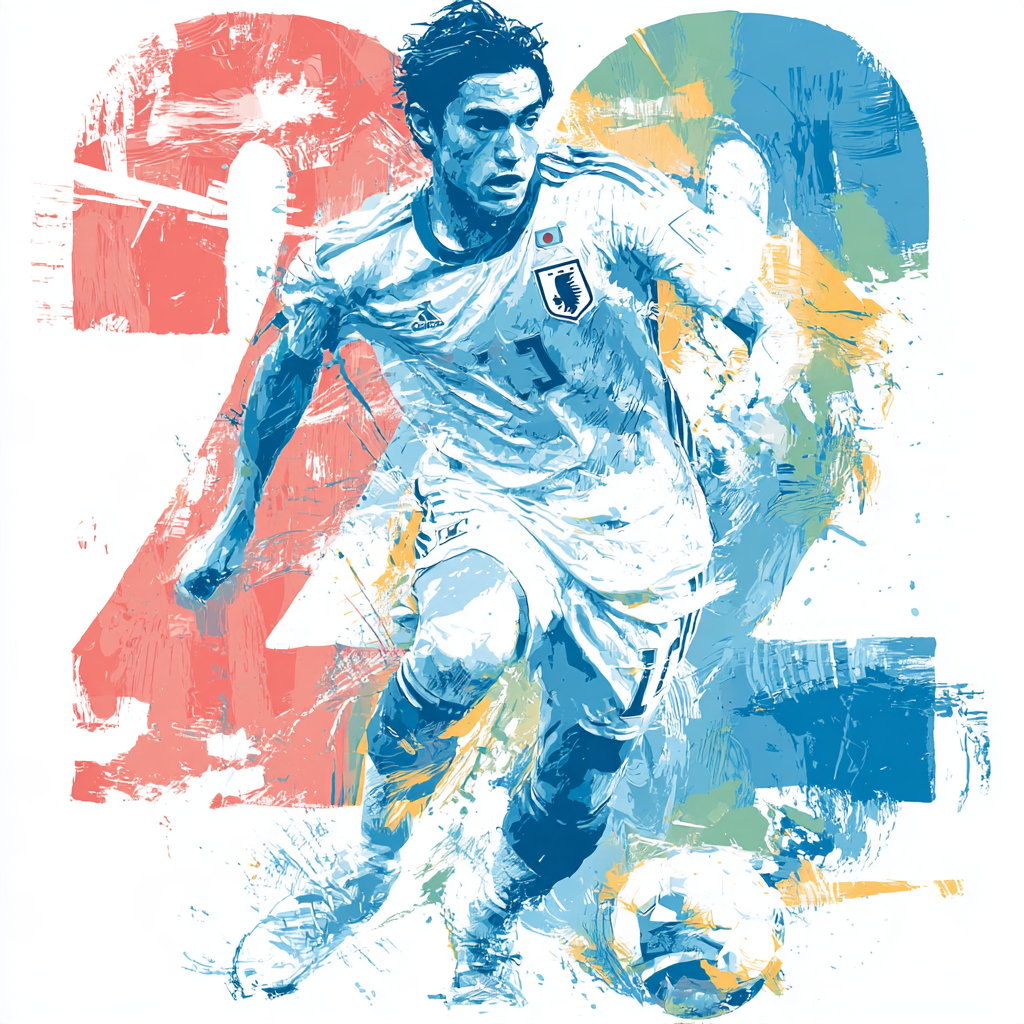 Mitoma Fifa 2026 Blue painting number kit