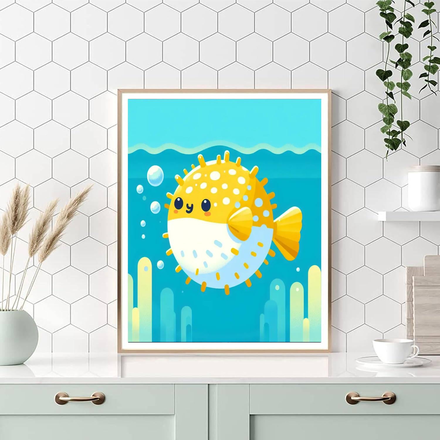 Perky Pufferfish Paint By Number