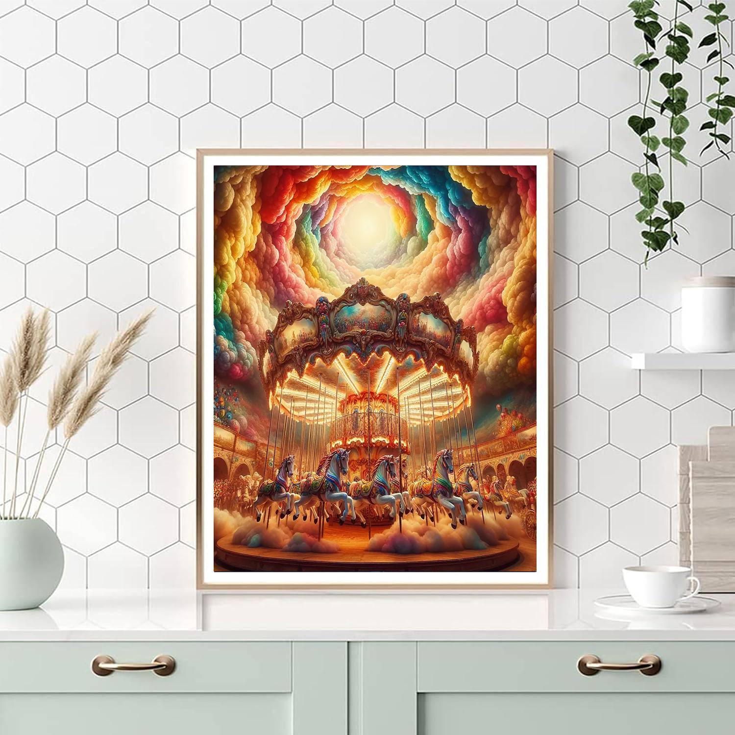 Whimsical Carousel Fantasy Paint By Number