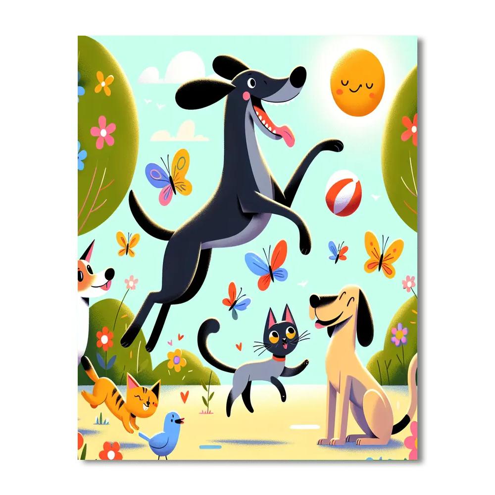 Adventurous Pets Number Painting