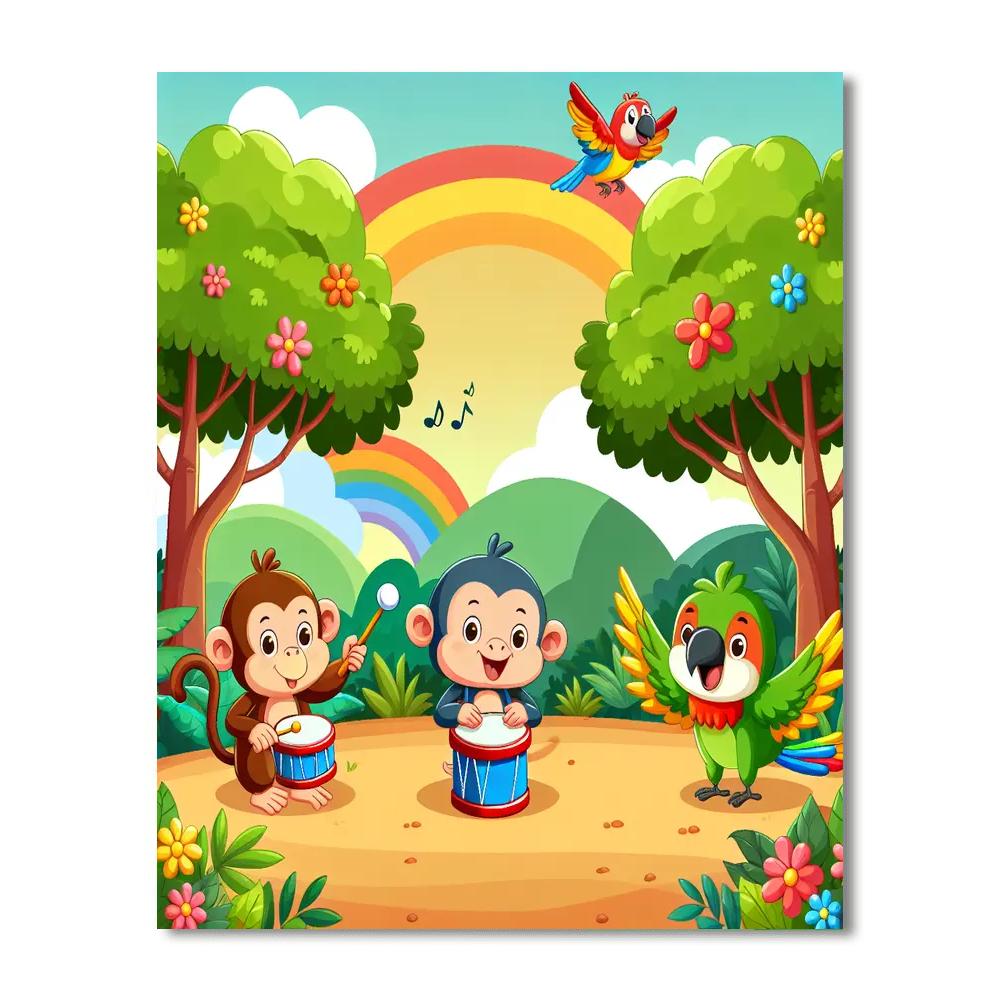 Charming Jungle Jam DIY Paint By Numbers