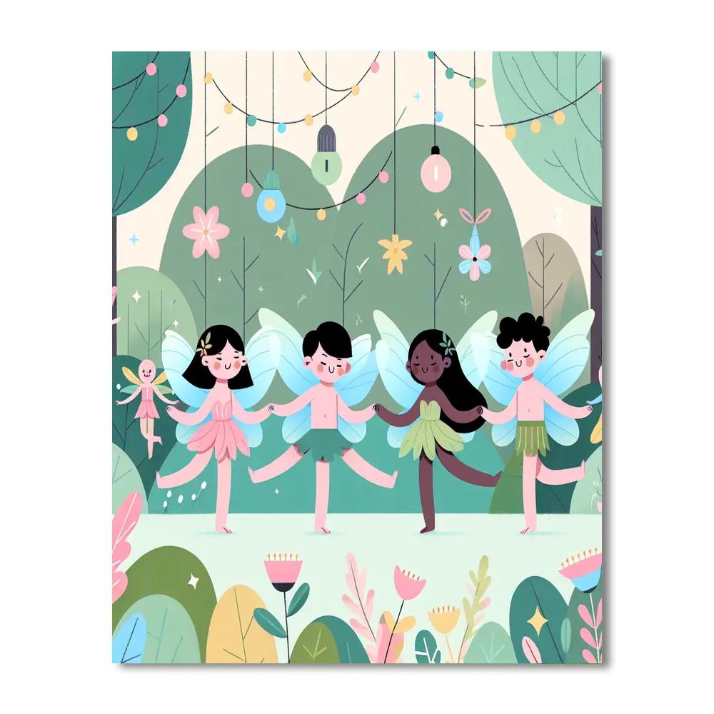 Forest Fairy Frolic Paint By Numbers Art