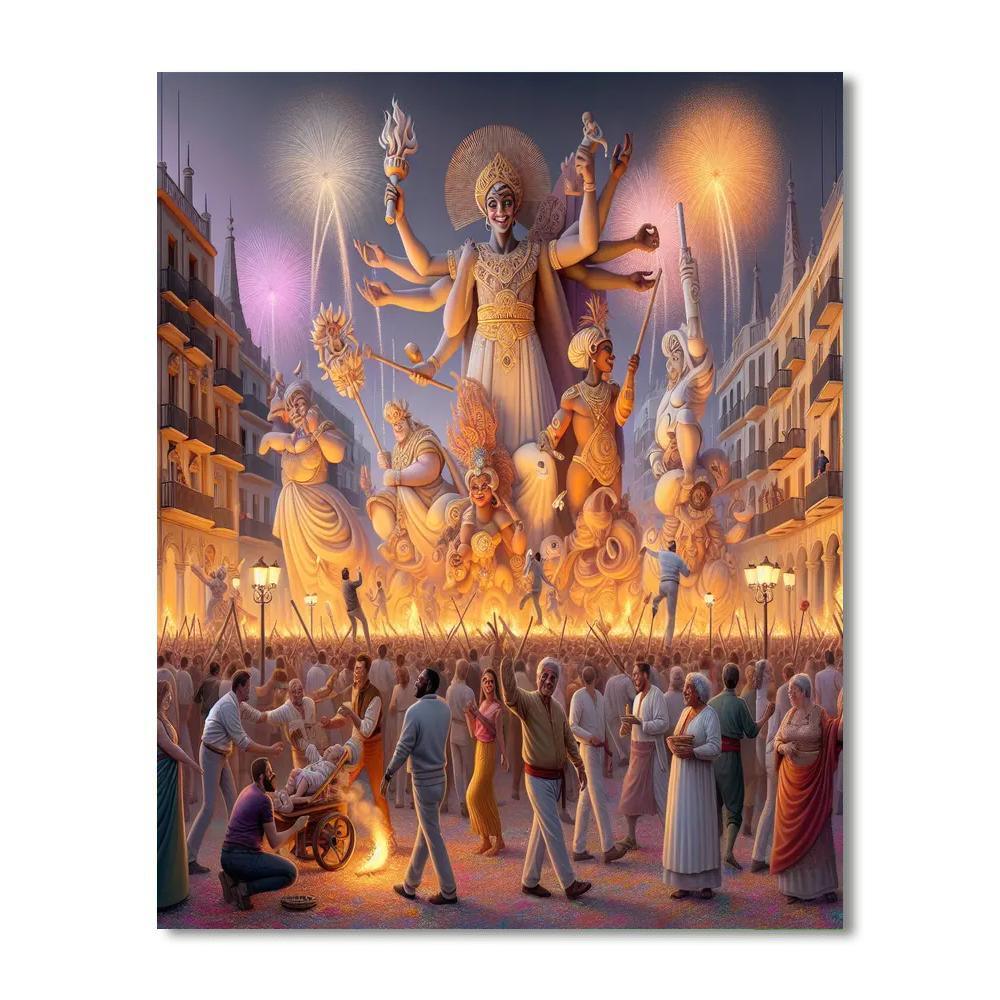 Valencia Las Fallas Paint By Numbers Art