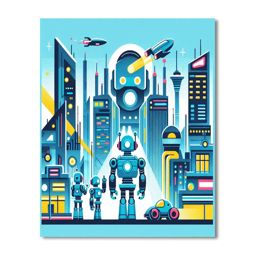 Robo City Adventure Painting By Numbers Kit