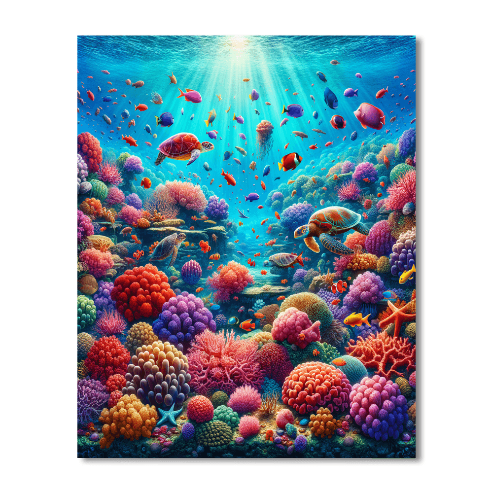 Underwater Coral Wonderland - DIY Painting By Numbers Kit