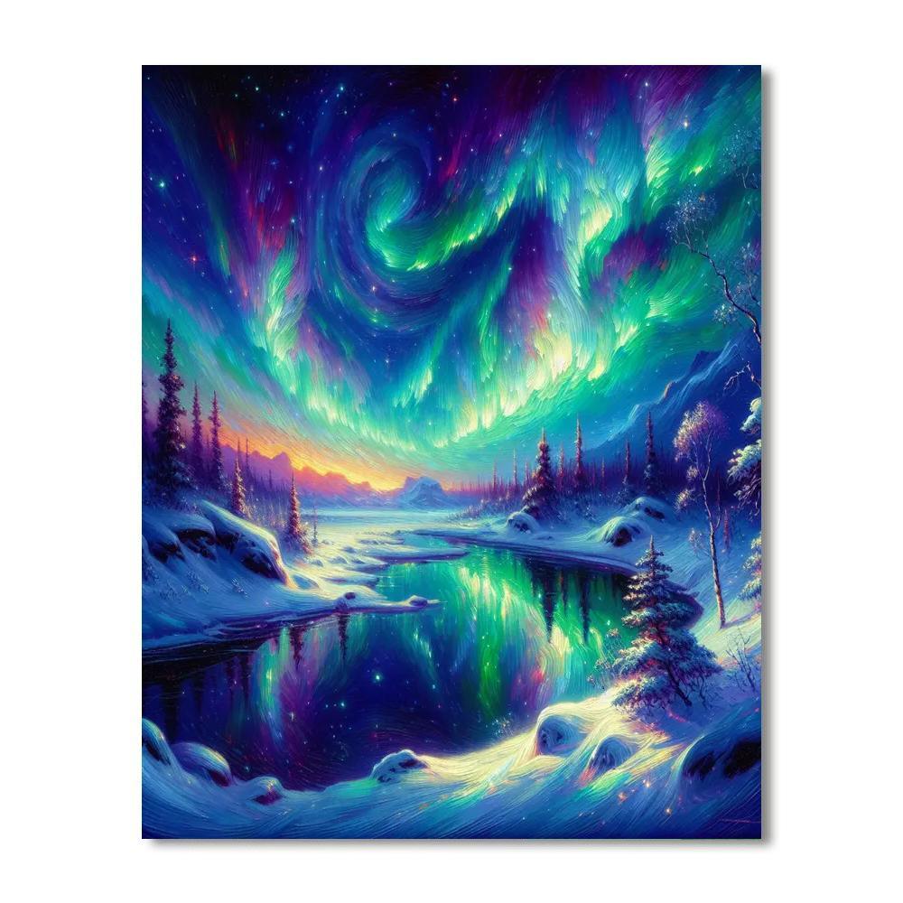 Aurora Borealis Adventure Paint By Color