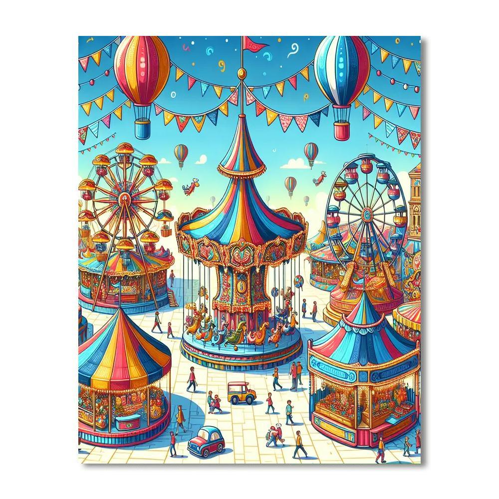 Joyful Carnival Festivity Paint By Number