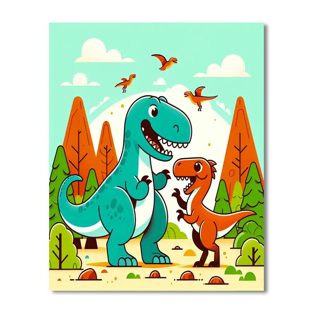 Dino Expedition Adventure Paint By Numbers