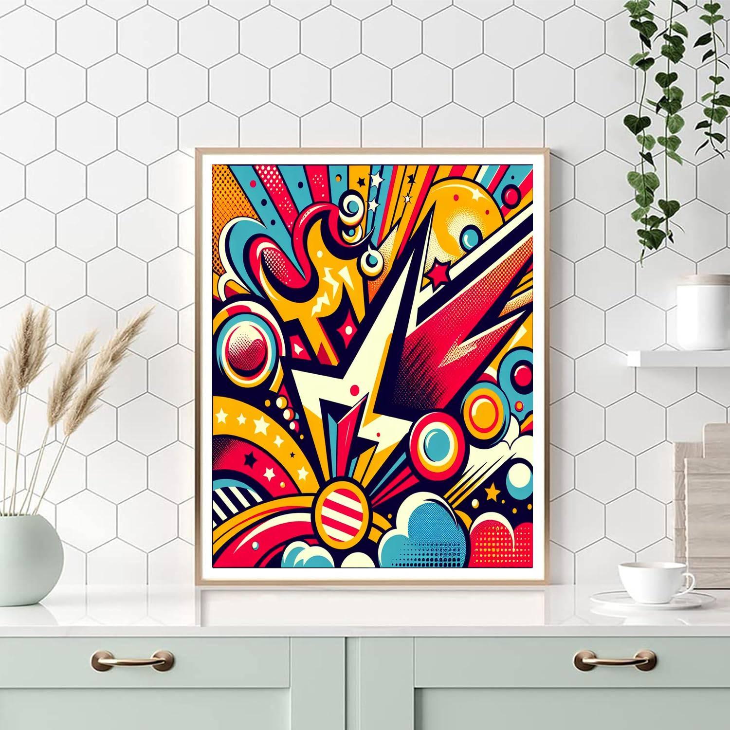 Retro Pop Art Vibes DIY Paint By Numbers