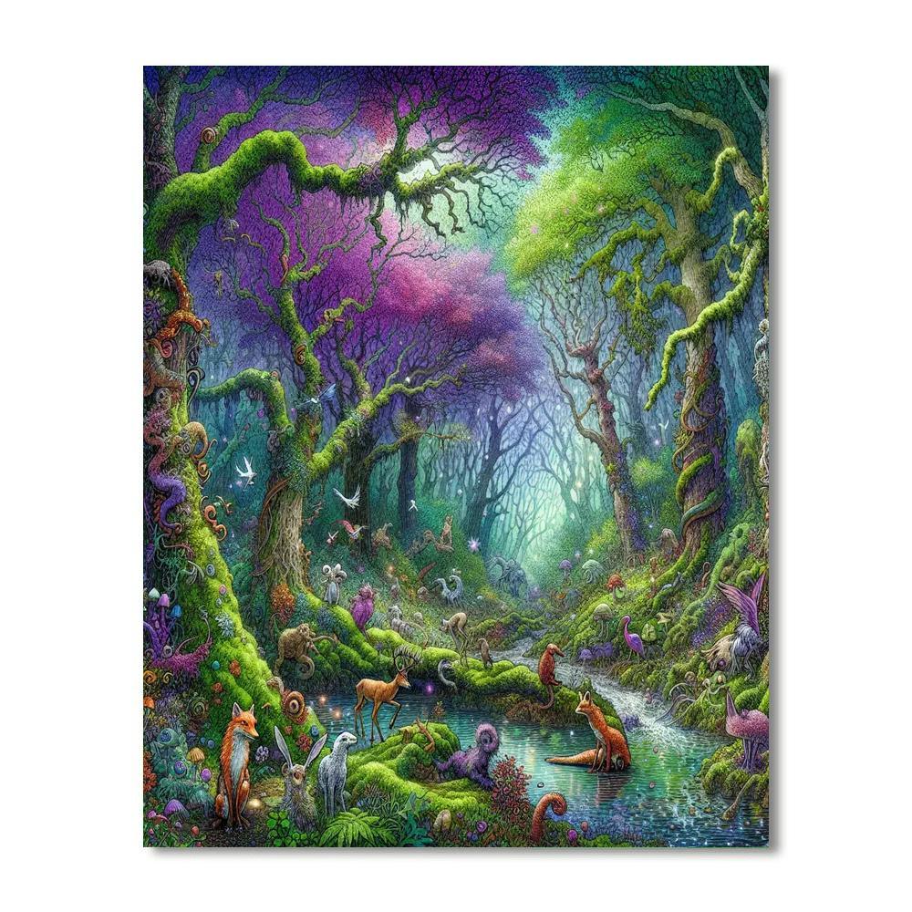 Mystic Fairy Forest Paint By Color