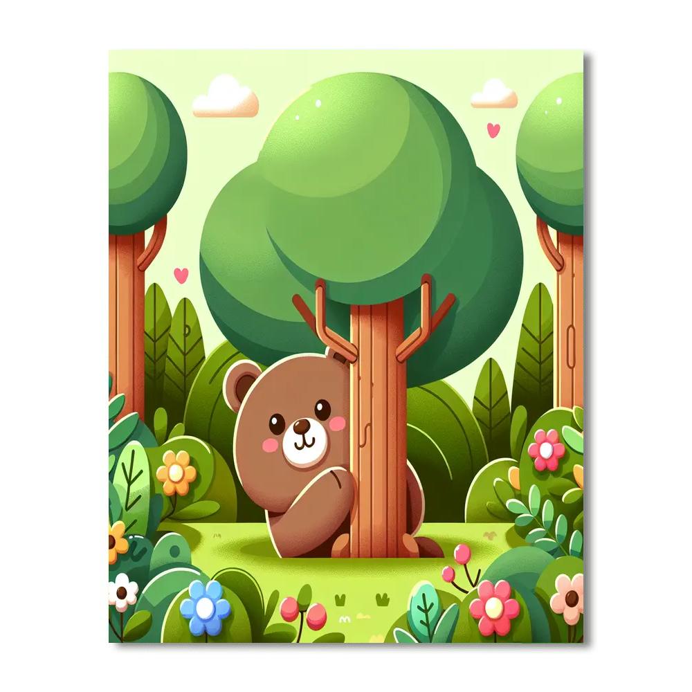 Curious Little Bear Paint By Color