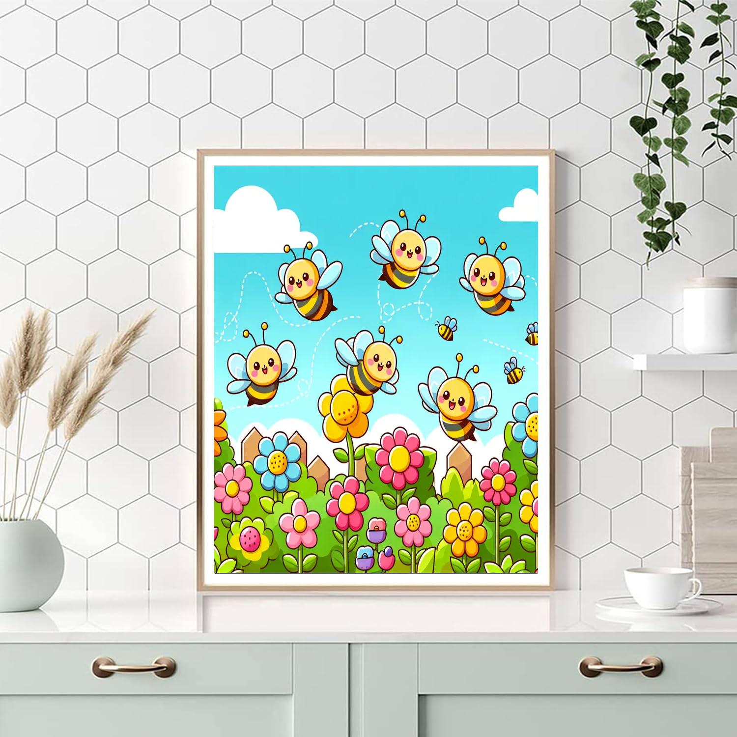 Busy Bees' Adventure Painting Number Kit