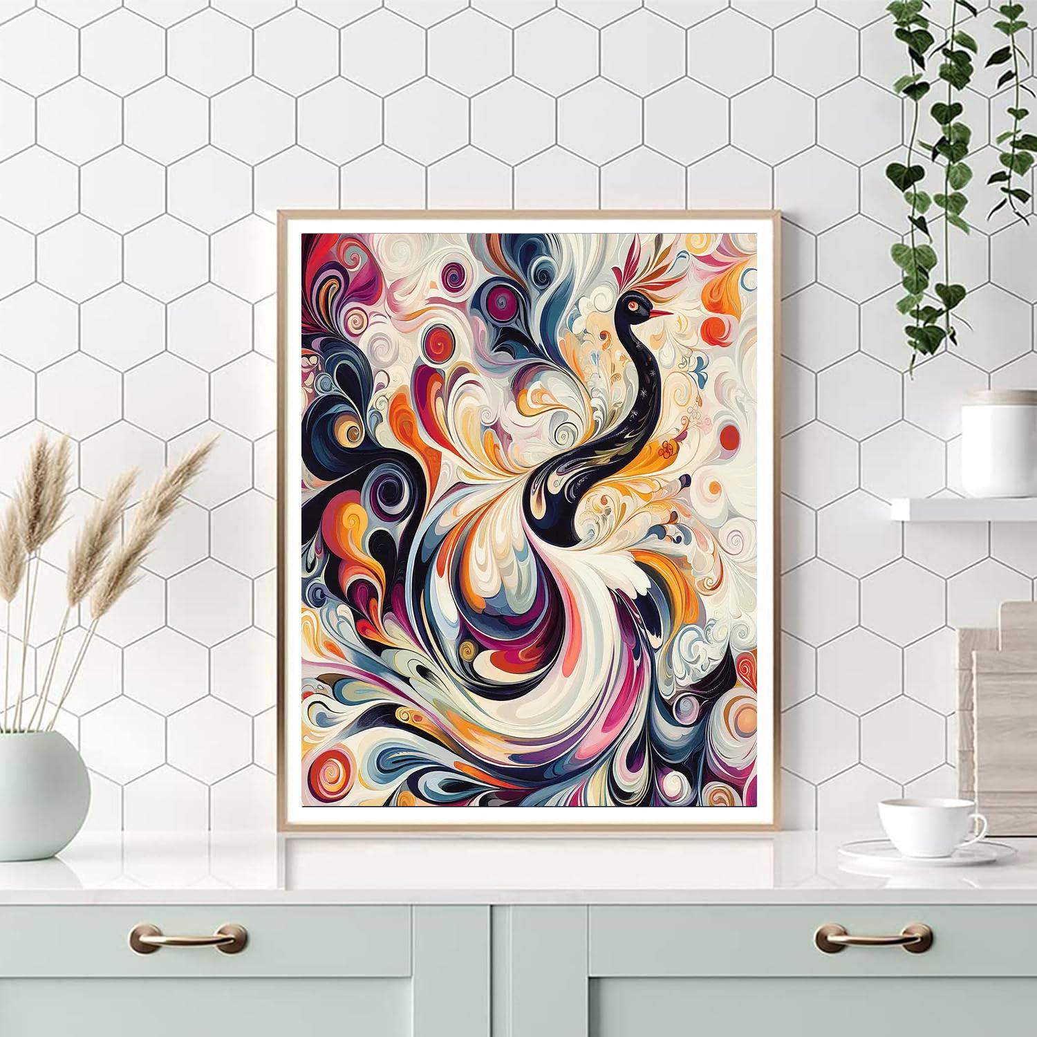Alphonse Mucha Inspired Whimsical Swirls  Paint By Numbers Kits