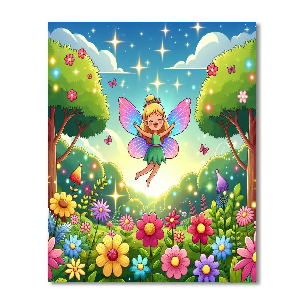 Magical Forest Fairy Number Painting