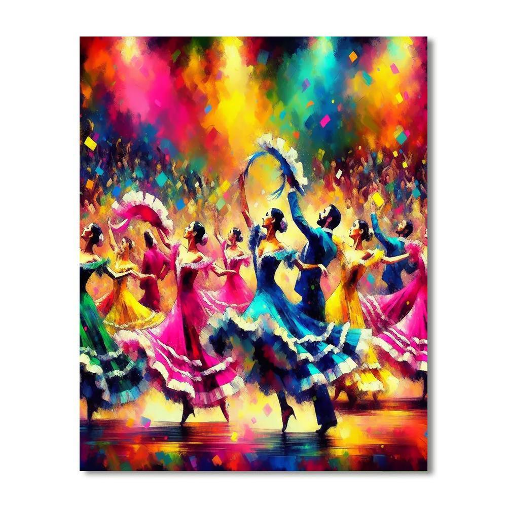 Dazzling Dance Performance Painting By Numbers Kit