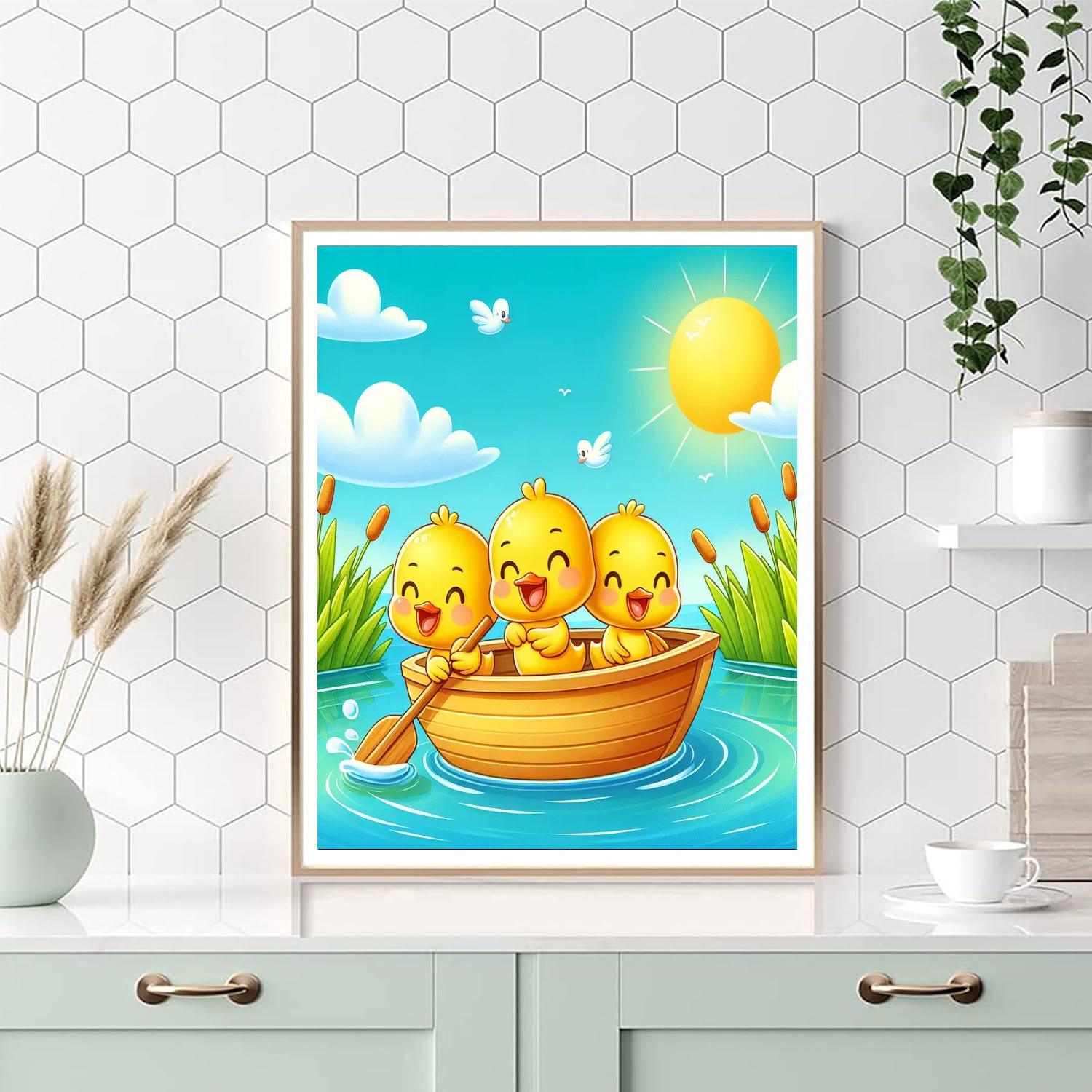 Sailing Adventure Ducklings Paint By Number