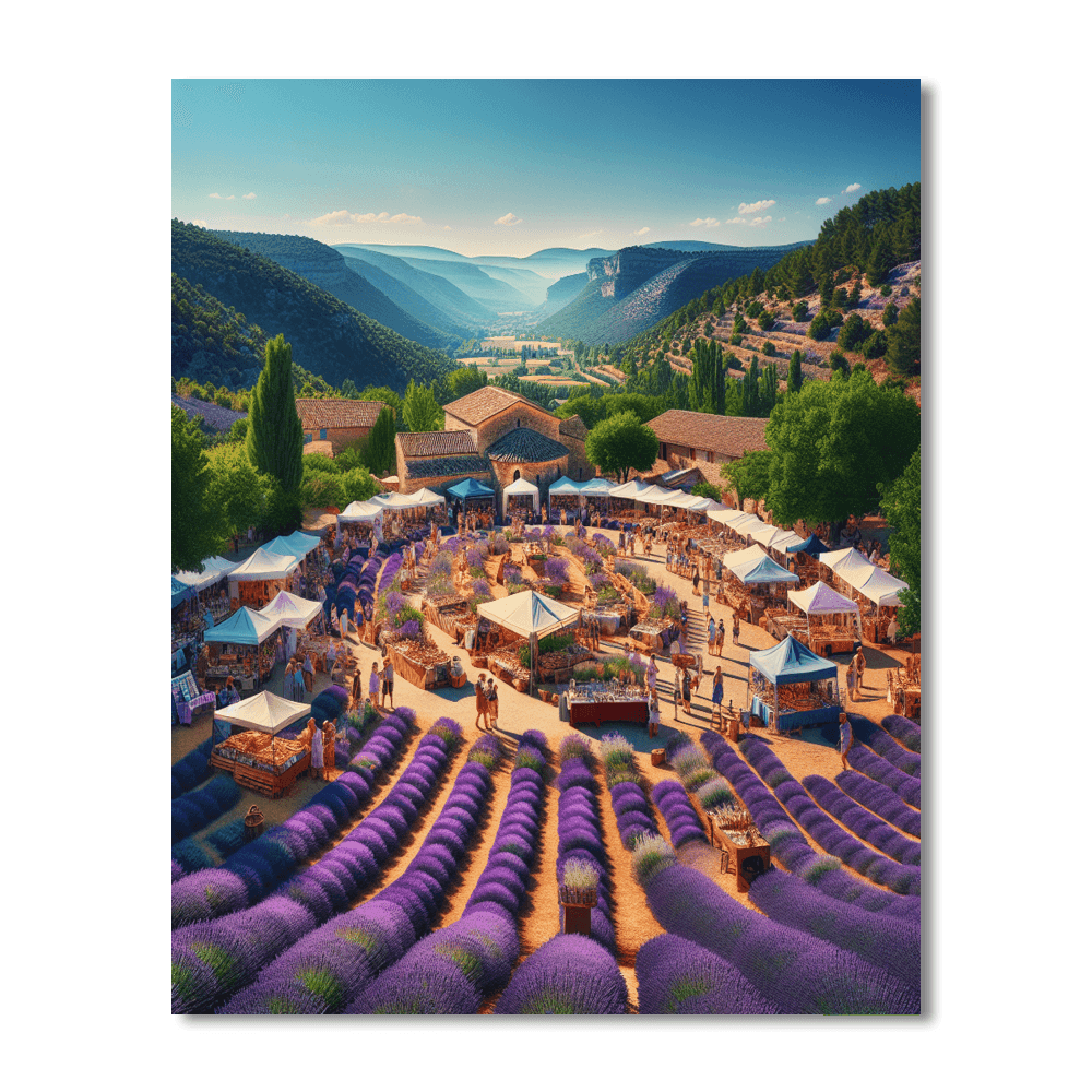 Fête De La Lavande - Provence Paint By Numbers Art
