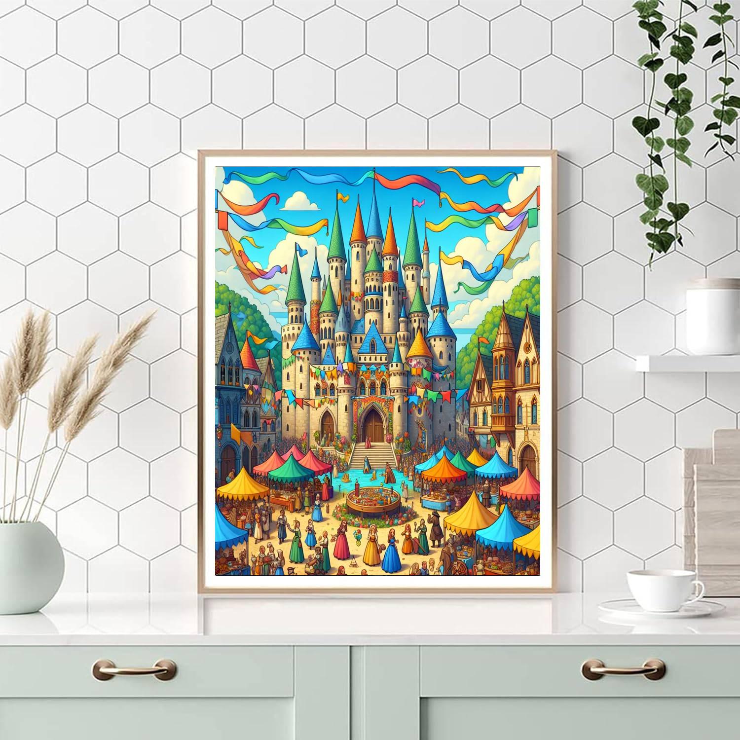 Fantasy Castle Festival Numbered Painting Kits