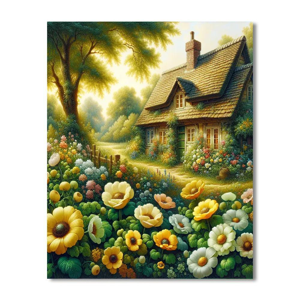Sunlit Cottage Garden Paint By Numbers Kits