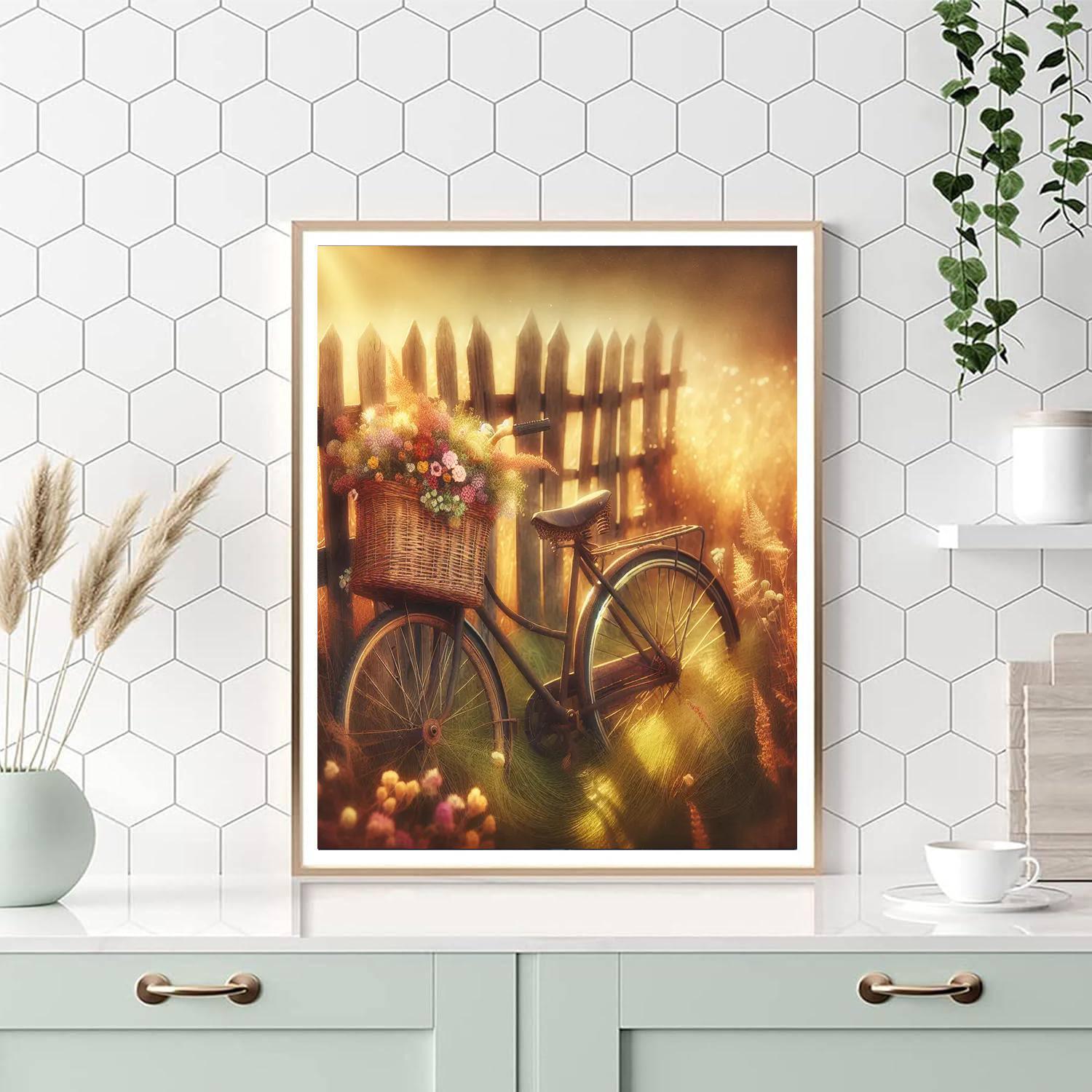 Vintage Bicycle Romance Paint By Numbers