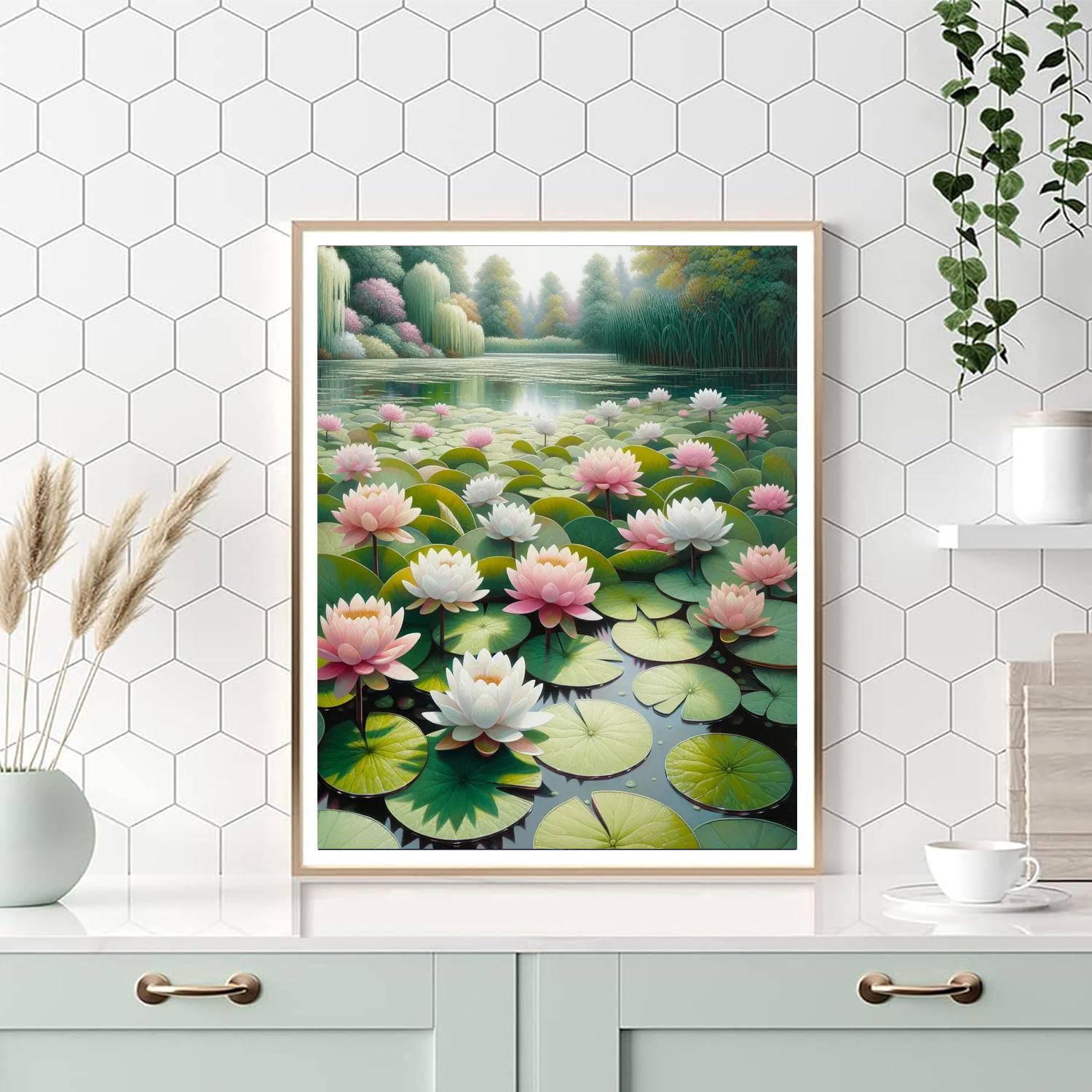 Whimsical Water Lilies Paint By Numbers Art