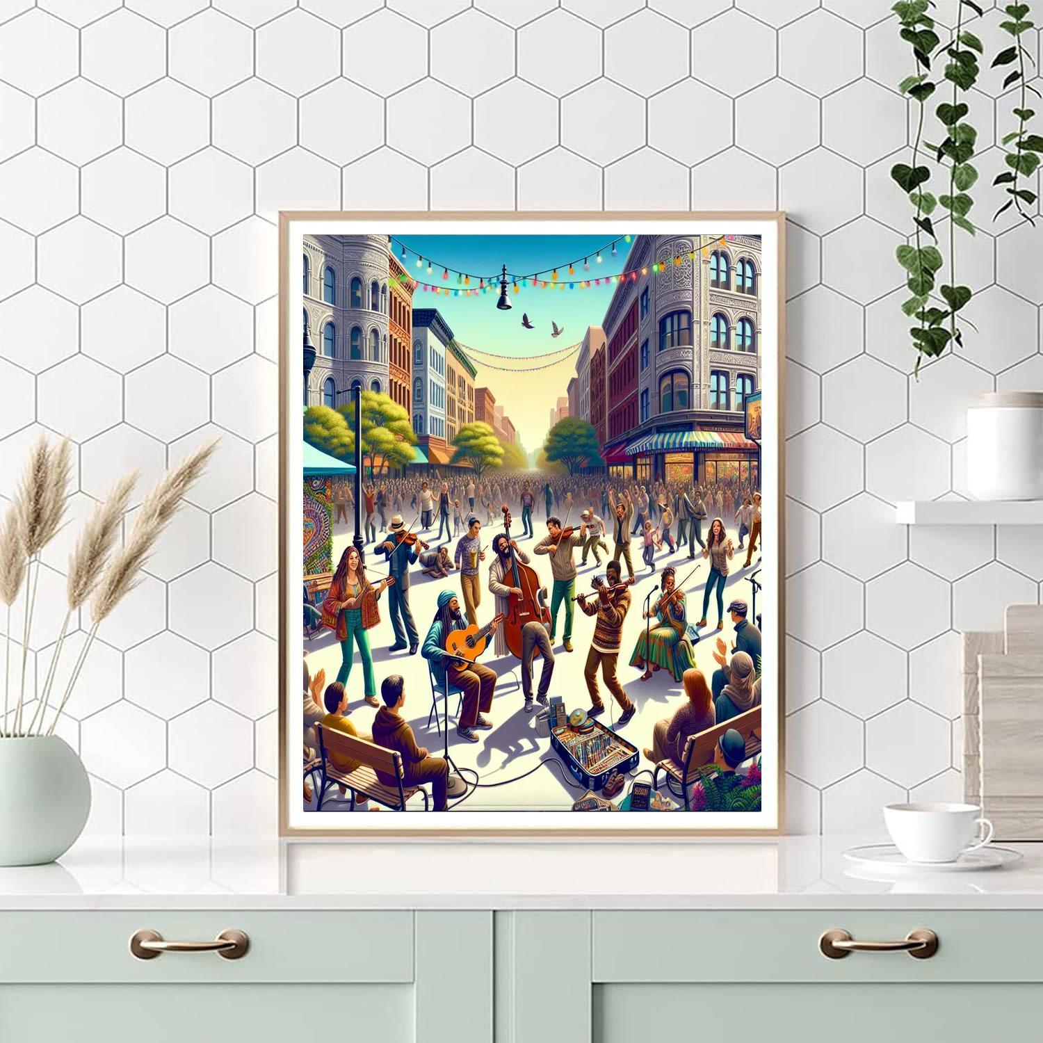 The Fête De La Musique - France Numbered Painting Kits