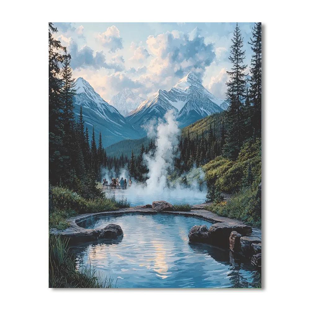 Banff Upper Hot Springs Painting Number Kit